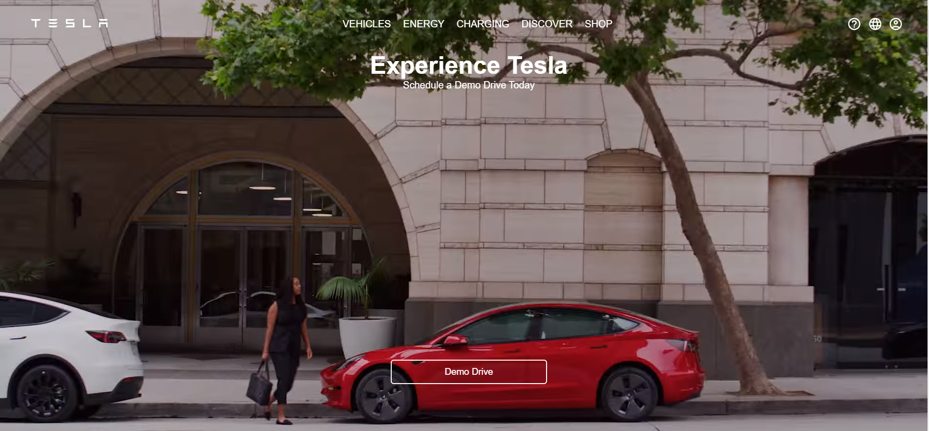 Tesla web clone Screenshot